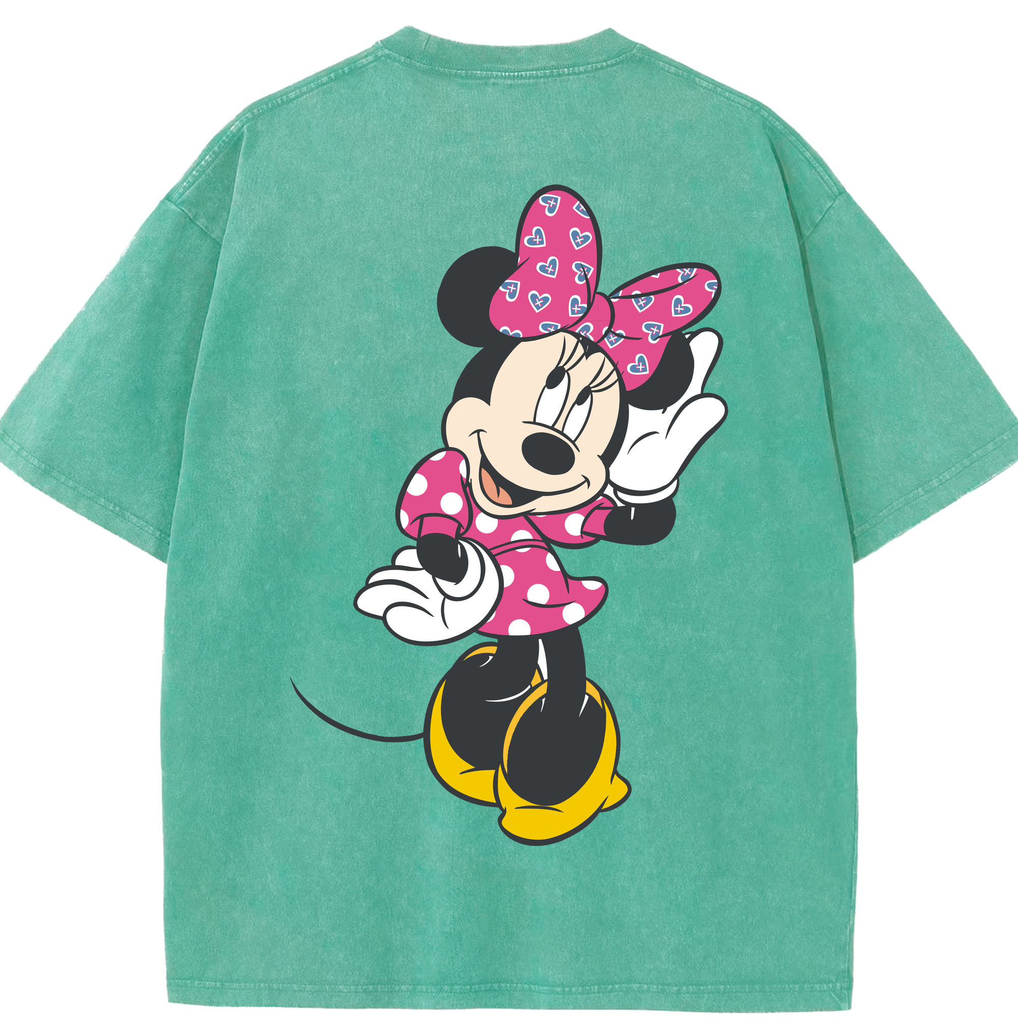 （画像用） ミッキーマウス Mickey Mouse 綿100% ヴィンテージ風 半袖Tシャツ（背面プリント）